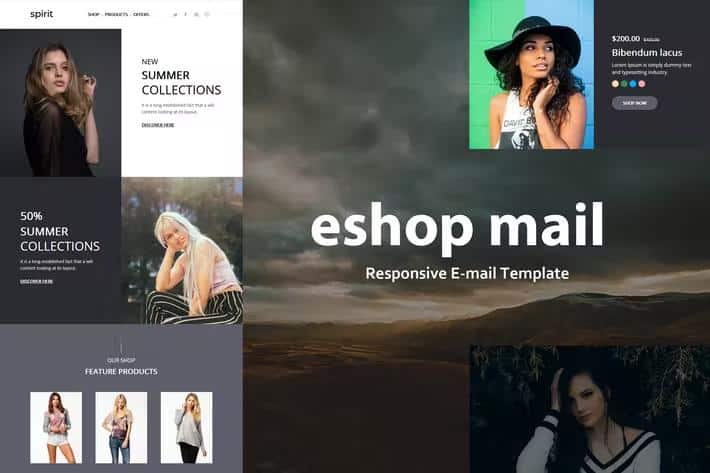 ESHOP - Responsive E-mail Template + Online Access