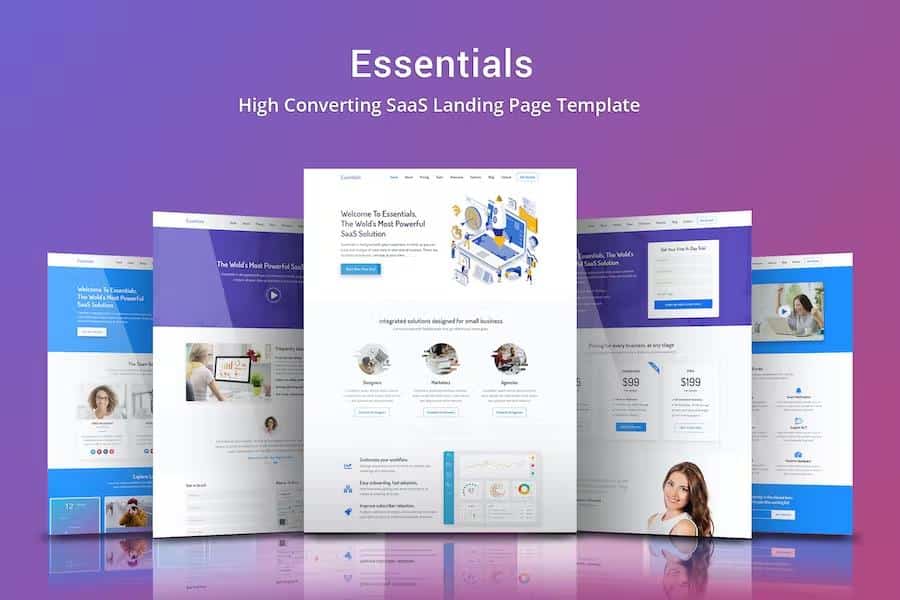 Essentials - High Converting SaaS Landing Page Template