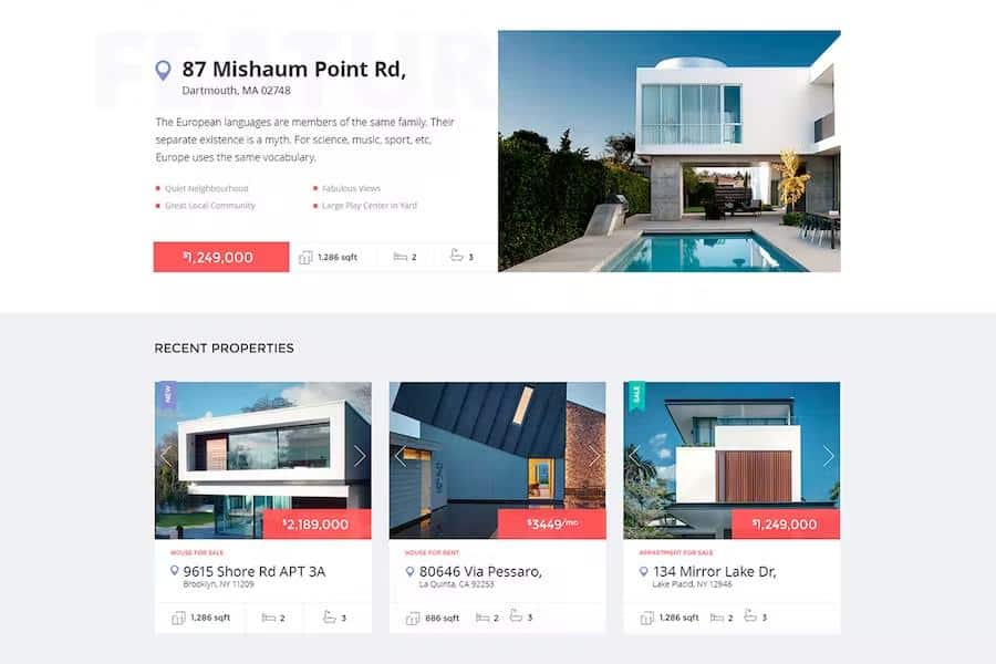 Estate - Property Sales & Rental Site Template