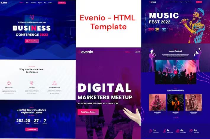 Evenio - Event Conference HTML Template