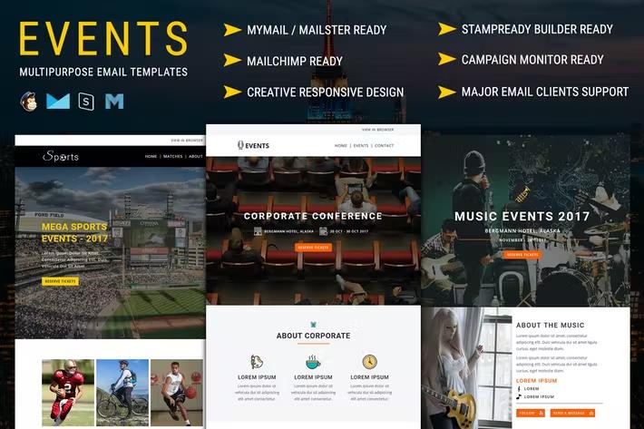 EVENTS - Multipurpose Responsive Email Pack