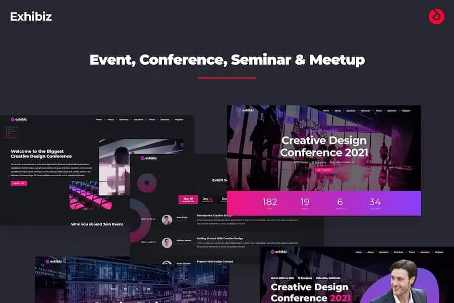 Exhibiz - Event, Conference and Meetup HTML Template listing image