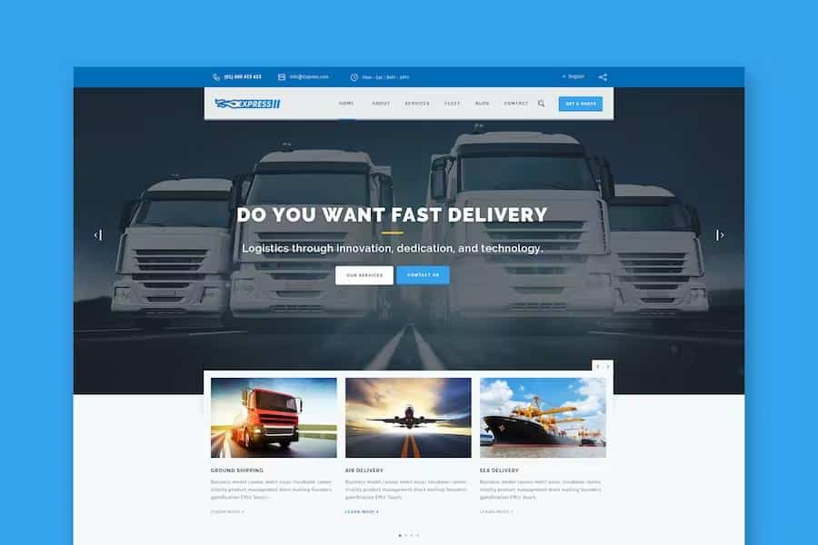 Express - Modern Transport & Logistics HTML Template