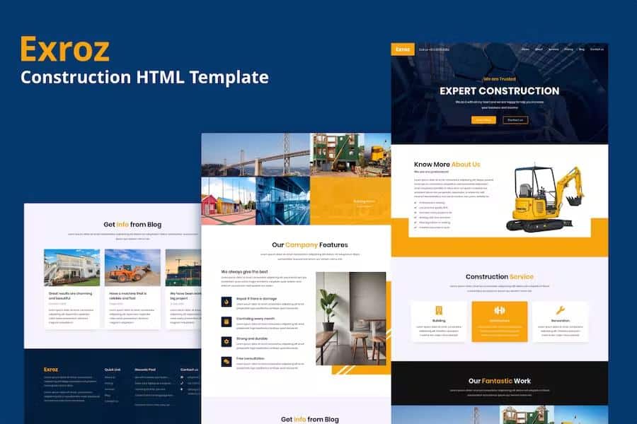 Exroz - Construction HTML Template
