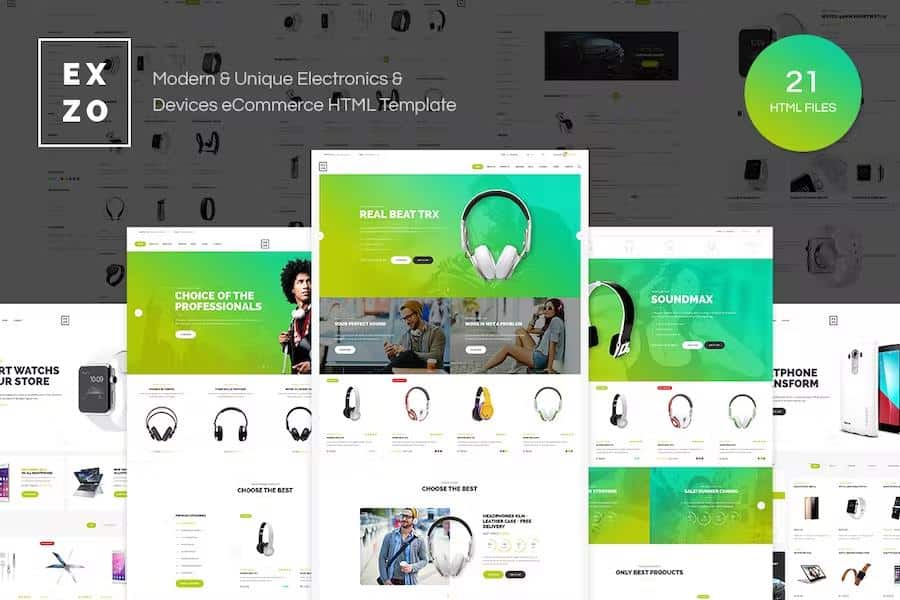 Exzo - Modern & Unique Electronics eCommerce HTML Template