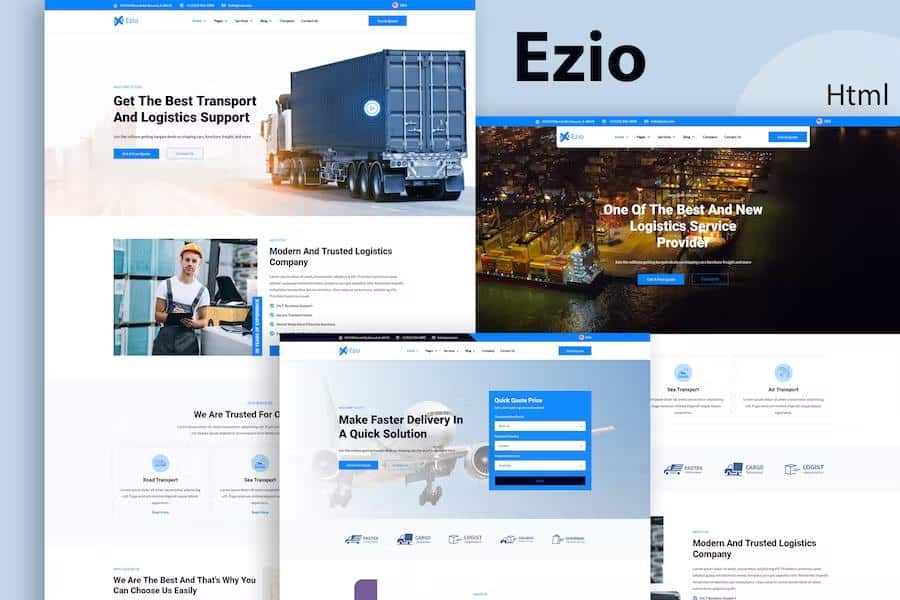 Ezio - Transport & Logistics Company HTML Template