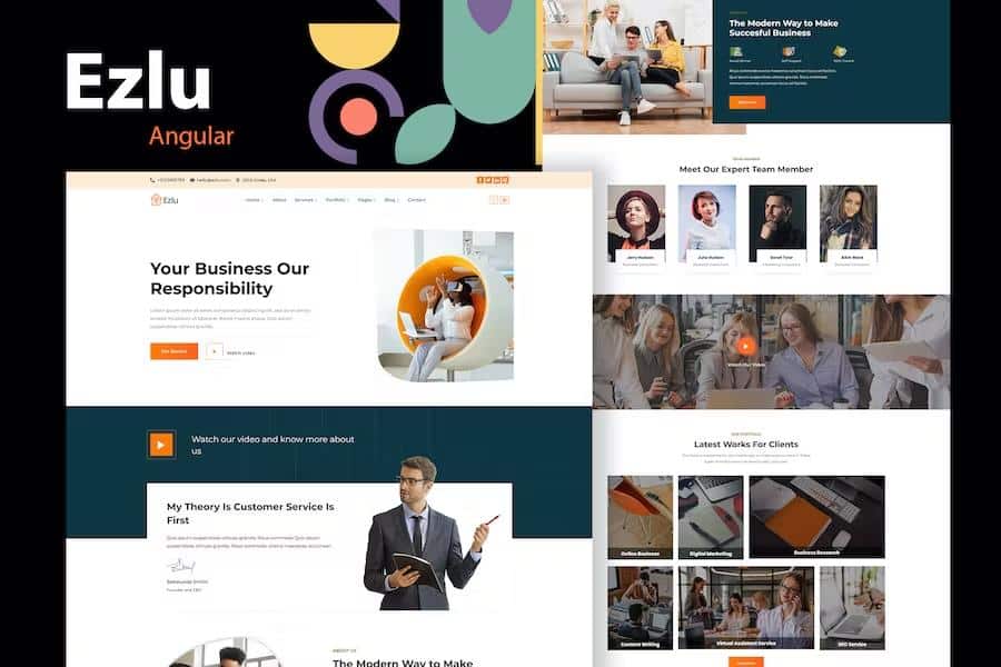 Ezlu - Business & Legal Consulting  Angular 14 Template