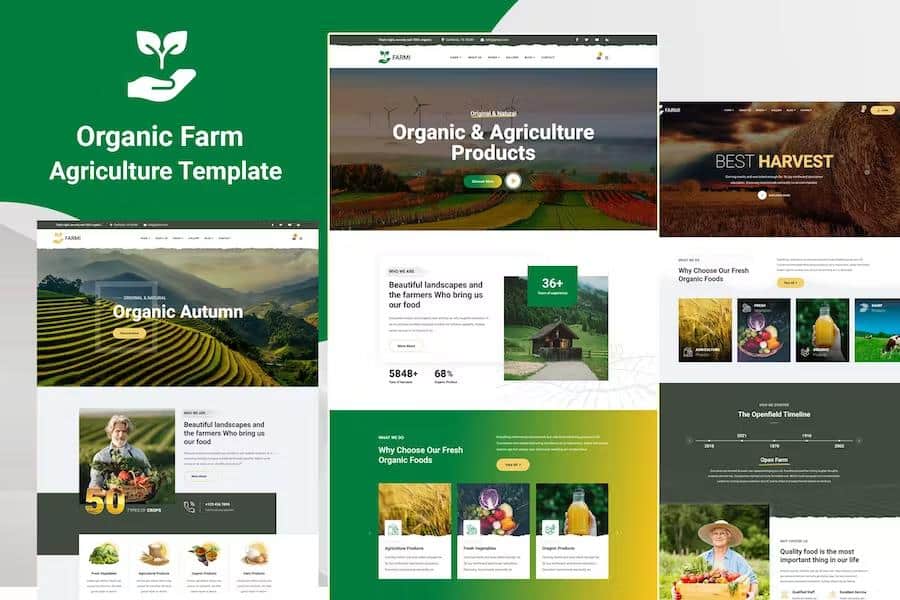 Preview image for Farmi - Organic Farm Agriculture Template