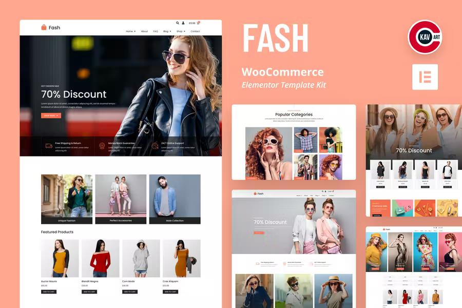 Fash - WooCommerce Elementor Template Kit listing image