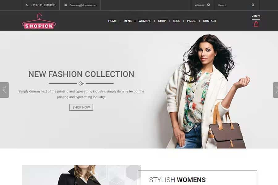 Fashion Clothing eCommerce Bootstrap Template - Shopick