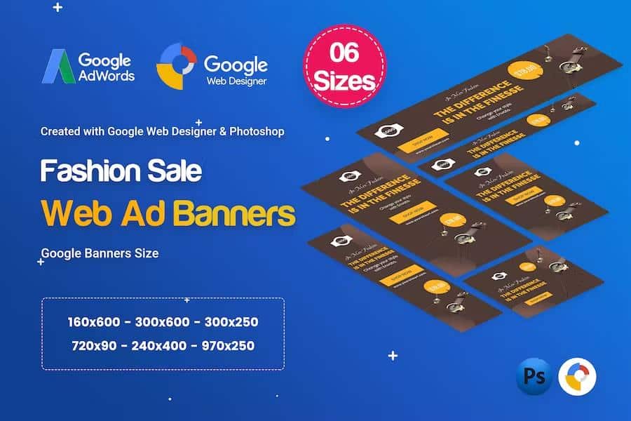 Fashion Sale Banners HTML5 D47 Ad - GWD & PSD
