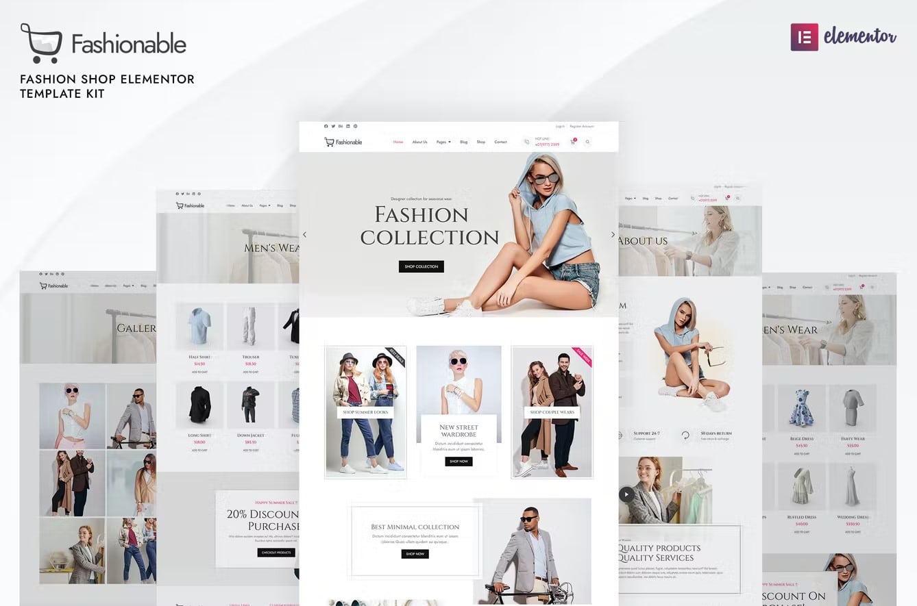 Fashionable - Fashion Shop Elementor Template Kit