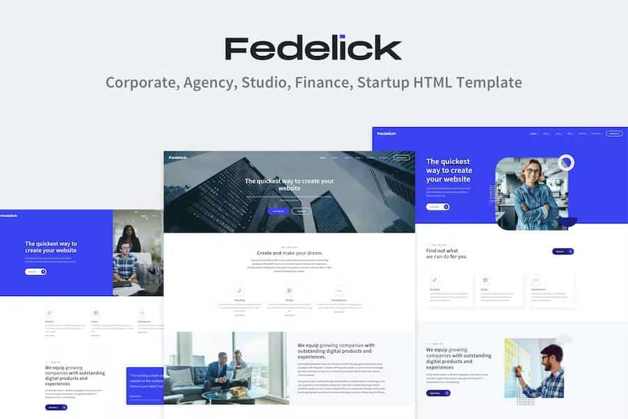 Fedelick - Corporate, Agency Multi-Purpose HTML Template