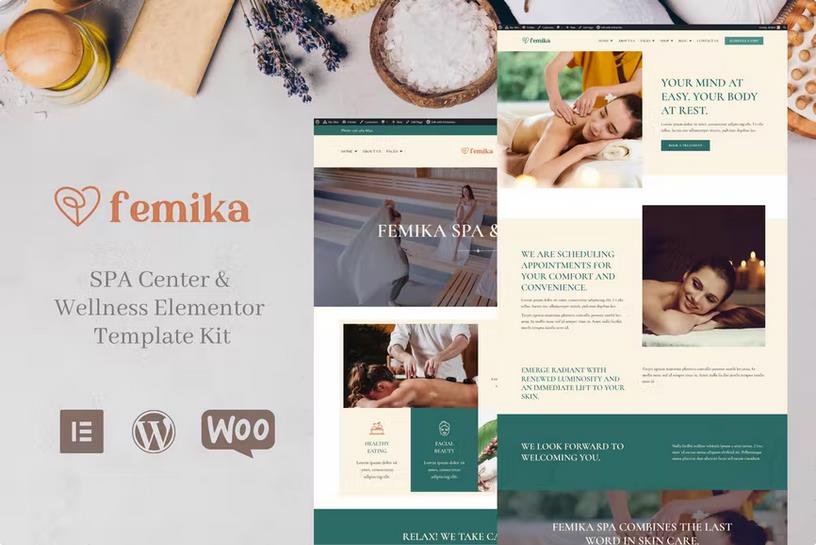 Femika - Spa Center & Wellness Elementor Template Kit