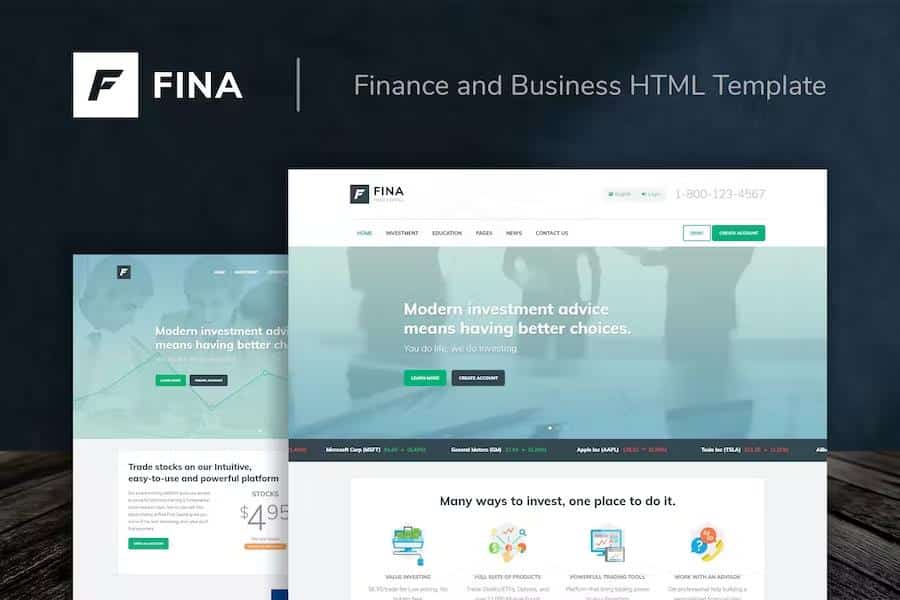 Fina - Finance and Business HTML Template