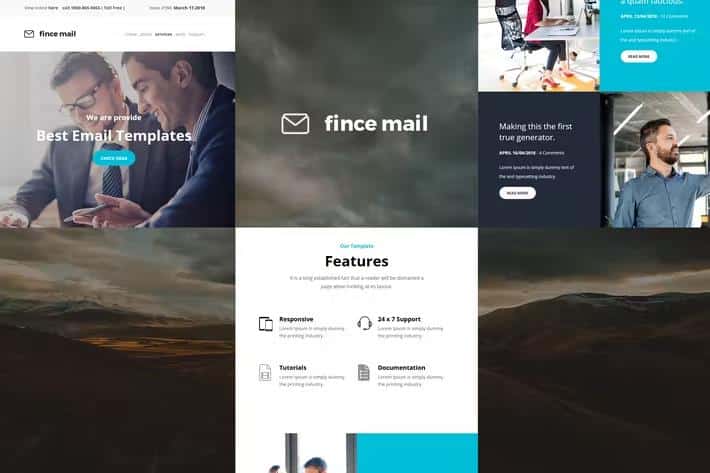 Fince Mail - Responsive E-mail Template + Online Access