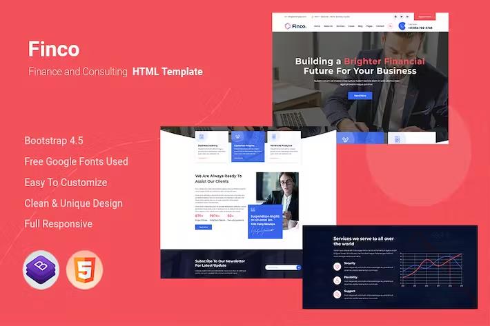Finco - Finance and Consulting  HTML Template