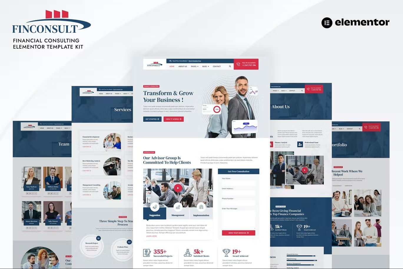 Finconsult - Financial Consulting Elementor Template Kit