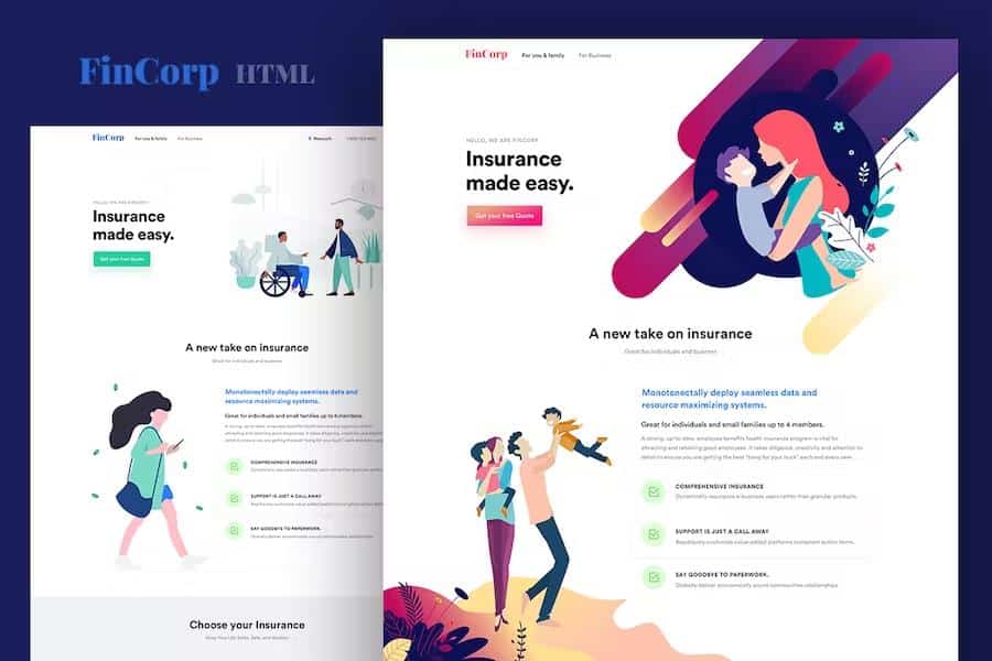 FINCORP - Multipurpose Finance, Consulting and Business HTML Templates