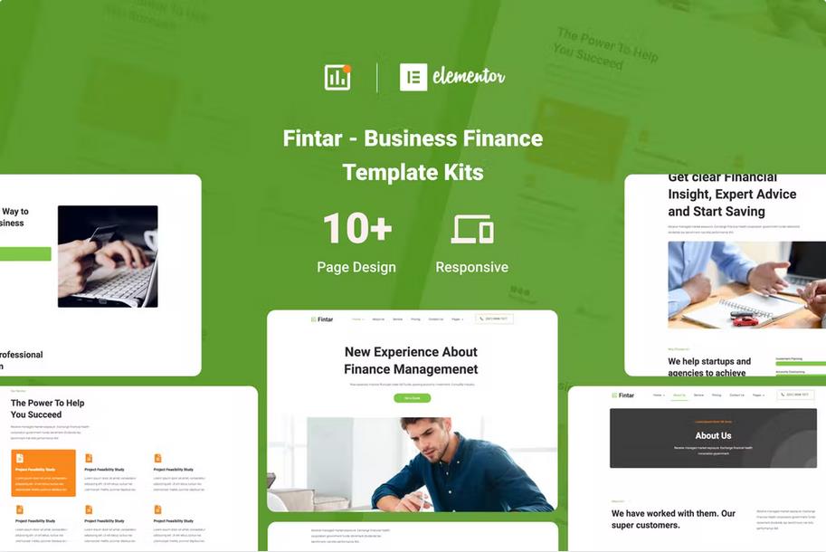 Fintar - Finance Management Elementor Template Kit listing image