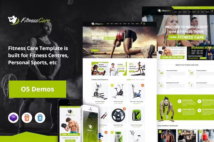 Fitness Care - Gym and Sports HTML5 Template