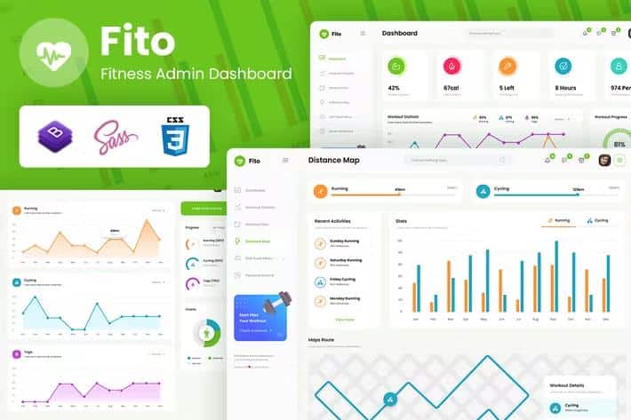 Fito - React Redux Fitness Admin Dashboard Template
