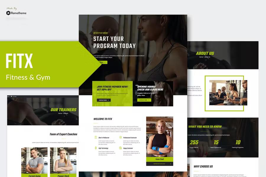 Fitx - Fitness & Gym Elementor Template Kit