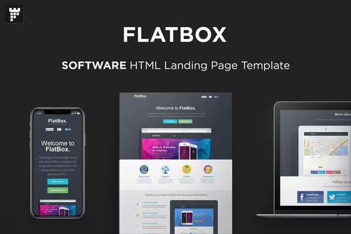 FlatBox -  Software Landing Page Template