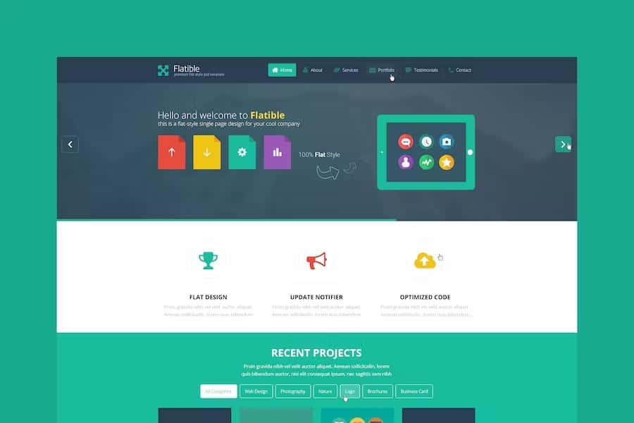 Flatible - Single Page HTML5 Template