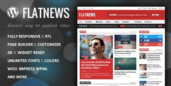 FlatNews - Responsive Magazine WordPress Theme