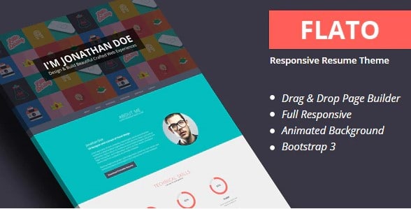 Flatoo - vCard Resume WordPress Theme