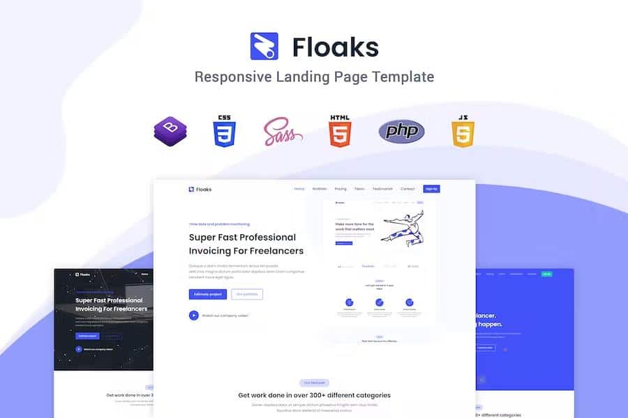 Floaks - Responsive Landing Page Template