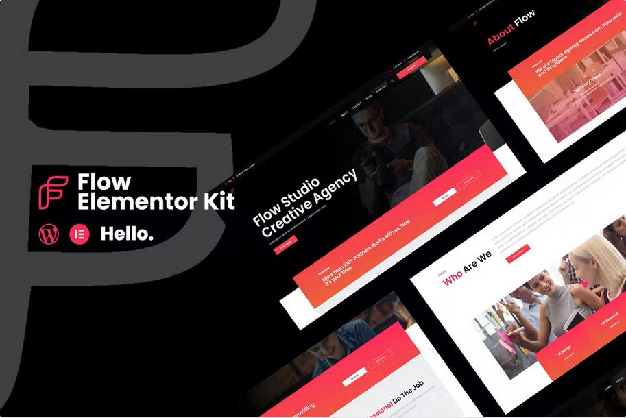 Flow - Creative Agency Business Elementor Template Kit