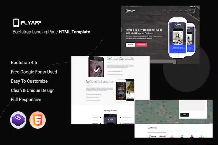 Preview image for Flyapp - Bootstrap Landing Page