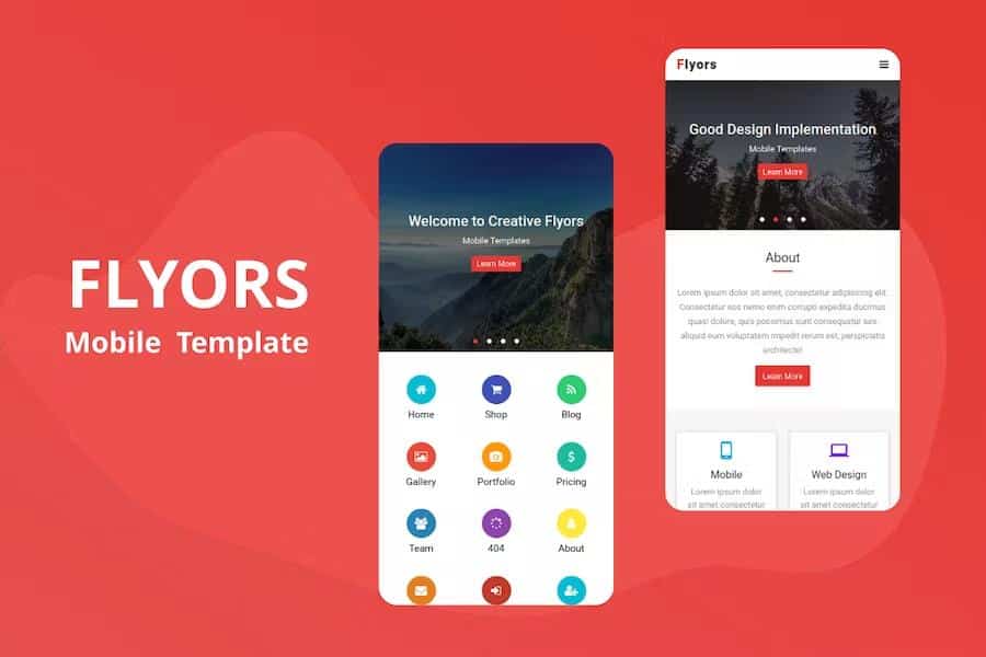 Flyors - Responsive Mobile Template