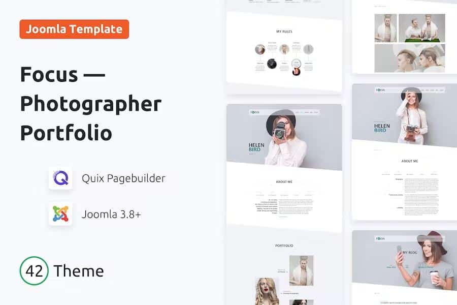 Focus - Photographer portfolio Responsive Joomla Template