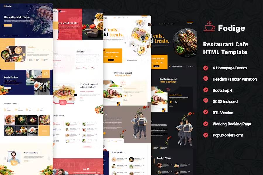 Fodige  - Restaurant Cafe HTML Template