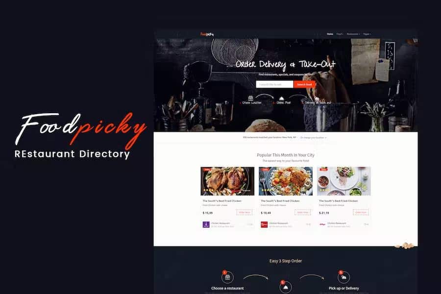 Food order directory,restaurants,fast food,bars - Foodpicky