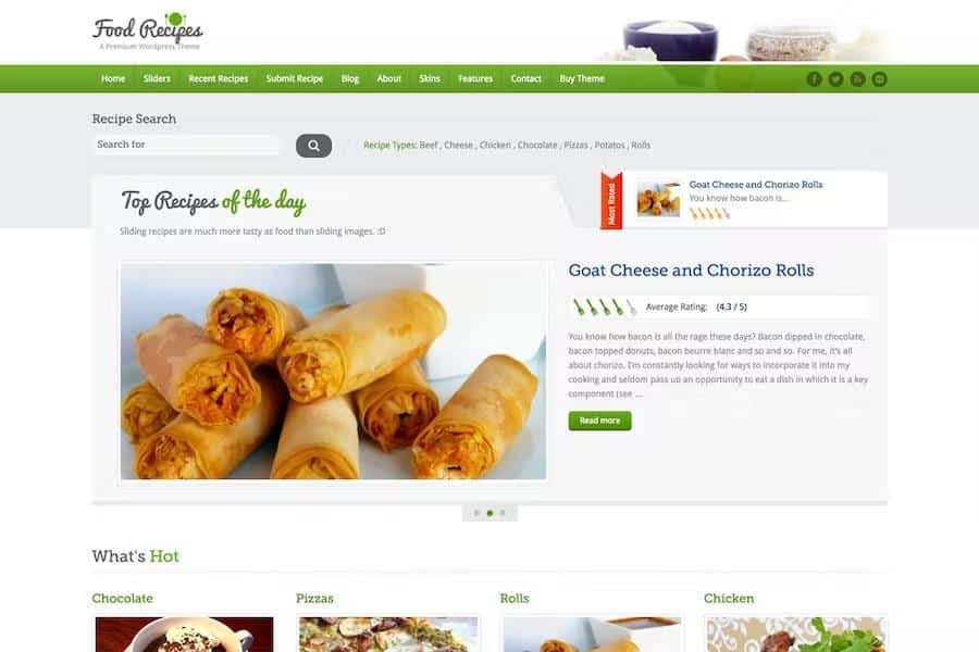 Food Recipes - HTML Template