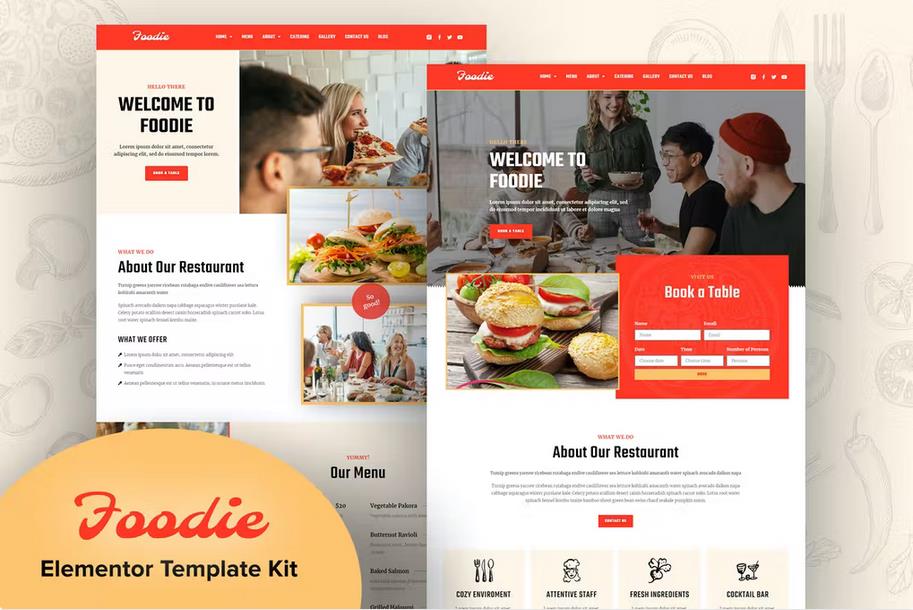 Foodie - Fast Food Elementor Template Kit