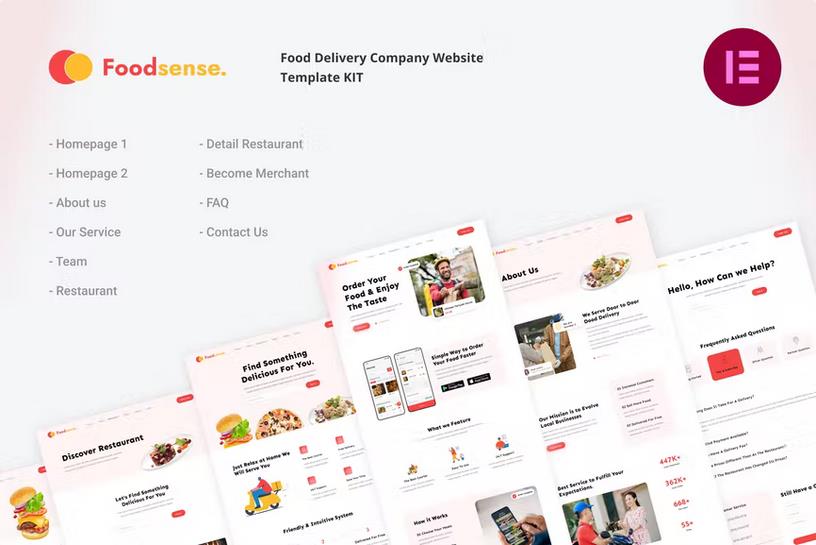 FoodSense | Food Delivery Elementor Template Kit