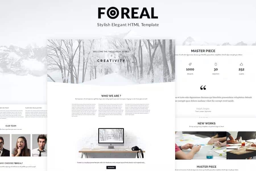 Foreal -  Minimal HTML Template
