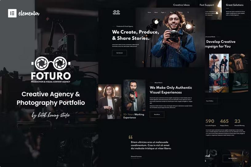 Foturo - Photography Portfolio & Creative Agency Elementor Template Kit