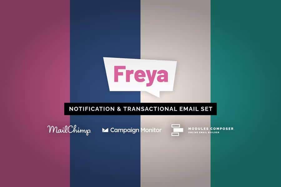 Freya - Notification & Transactional Email Templates with Online Builder