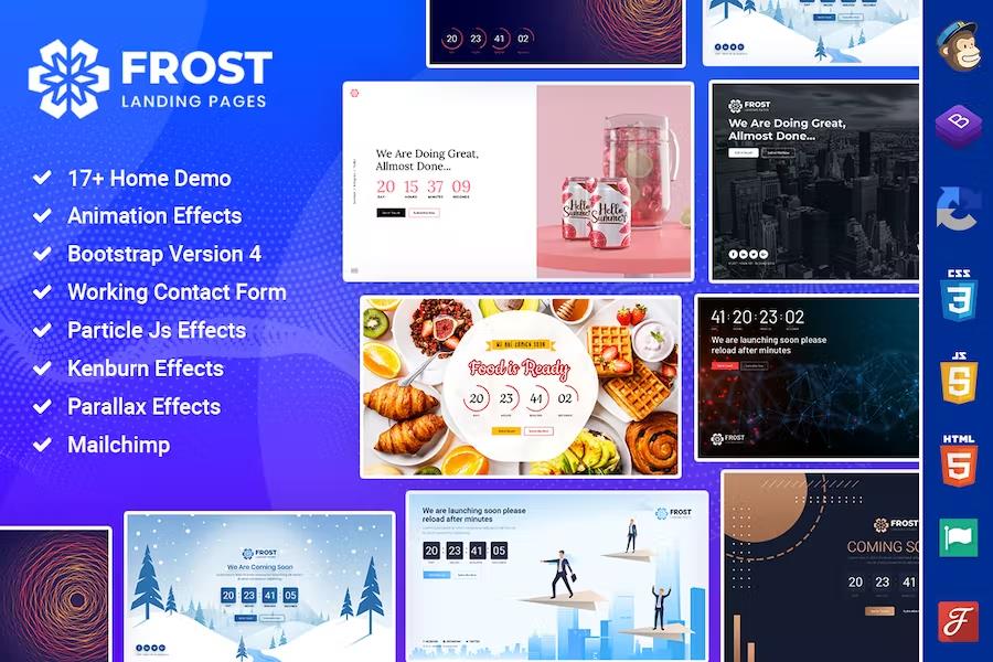 Frost - Coming Soon, Under Construction React Template