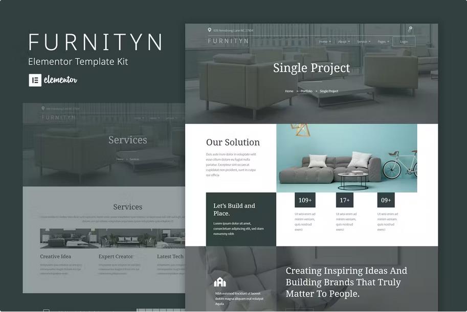 Furnityn -  Interior Design Elementor Kit Template