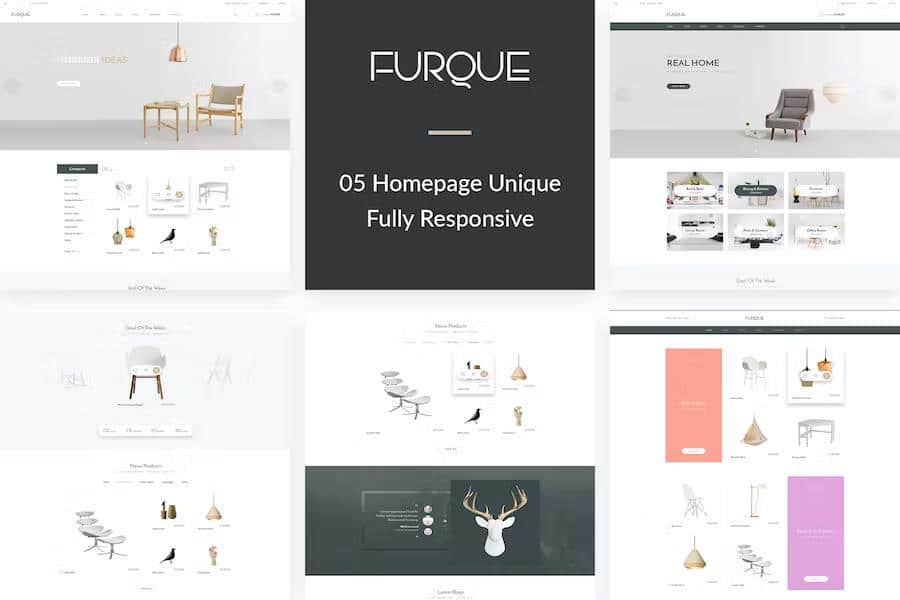 FURQUE - Creative Multiconcept Furniture Store PSD Template