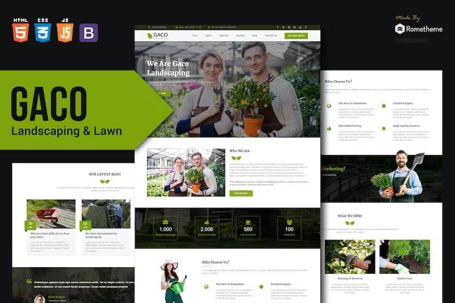 Gaco - Landscaping & Gardening HTML Template