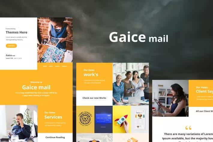 Gaice Mail - Responsive E-mail Template + Online Access