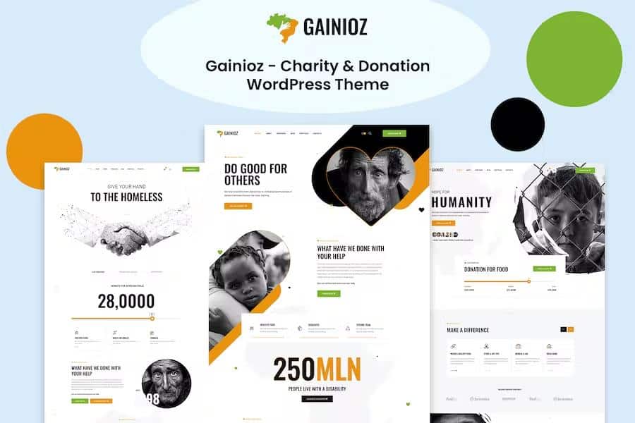 Gainioz - Charity & Donation WordPress Theme